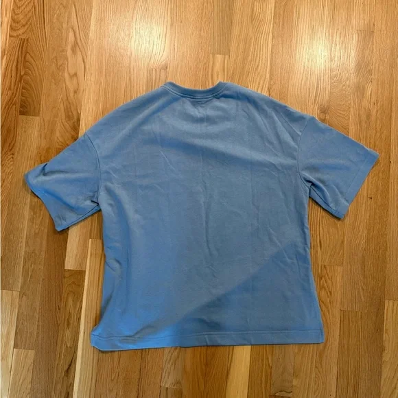 Blue cotton and polyester matching lounge set with adjustable tie: Womens L - Picture 2 of 12